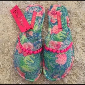 NWT Lilly Pulitzer Clara Slippers Swizzle